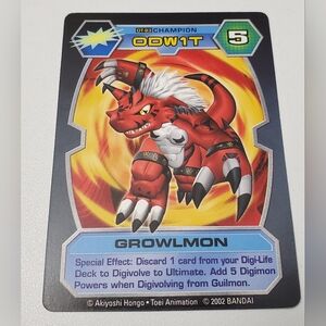 Growlmon DT-93 | NM | Digimon D-Tector TCG Card